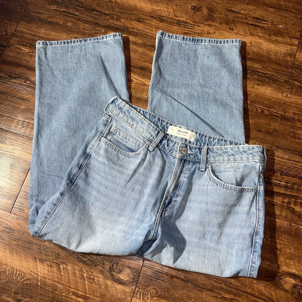 Hollister High Rise Baggy Jeans Women's Size 14S NEW $50